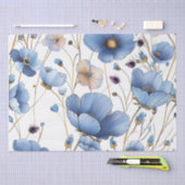 美しい薄い青の野の花 薄葉紙 (クラフト)