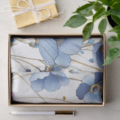 美しい薄い青の野の花 薄葉紙 (ギフト)