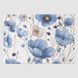 美しい薄い青の野の花 薄葉紙