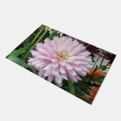 美しい薄紫のダリアの花 ドアマット (アングル)