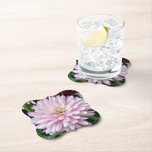 美しい薄紫のダリアの花 ペーパーコースター (インサイチュ)