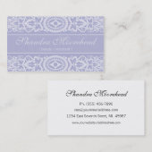 美しい薄紫の美しいコンサルタントの名刺 名刺 (正面/裏面)