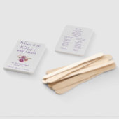 美しい薄紫ウォーターカラーフラワー結婚式 プログラム ハンドファン (組立なし)