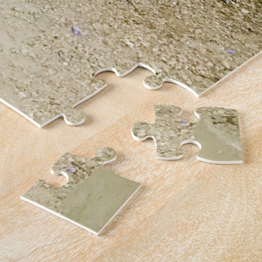 美しい薄紫フラワーガーデンメイズ私パズル ジグソーパズル (側面)