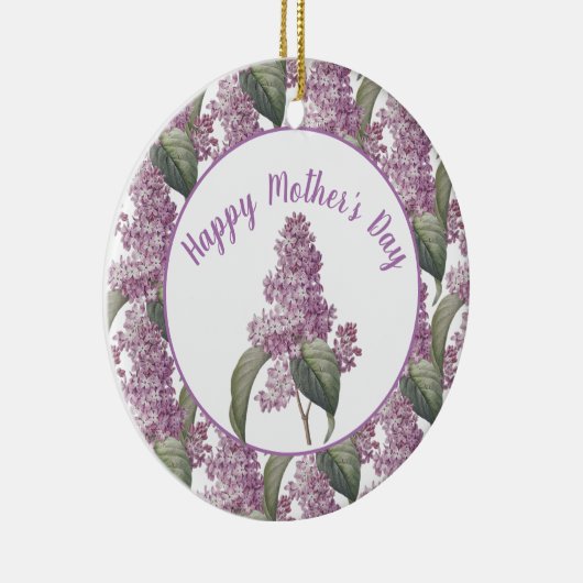 美しい薄紫花母の日 セラミックオーナメント (右)