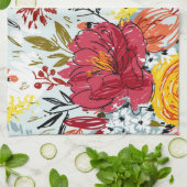 美しい薔薇 キッチンタオル (折り畳み)