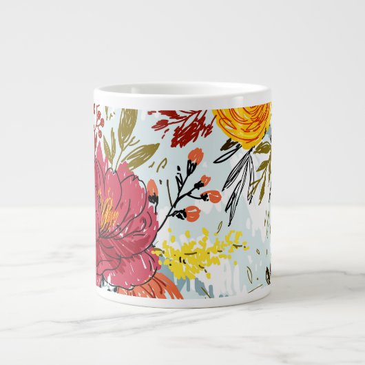 美しい薔薇 ジャンボコーヒーマグカップ (正面)