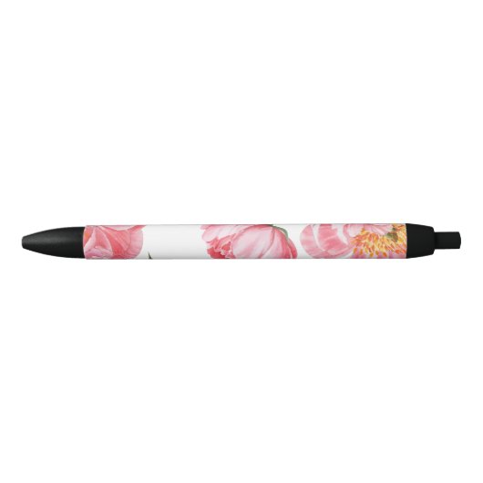 美しい薔薇 黒ボールペン (正面)