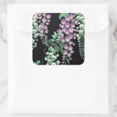 美しい藤のヴィンテージ日本のフローラ スクエアシール (バッグ)