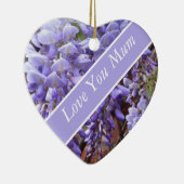 美しい藤の母の日を編集可能 セラミックオーナメント (右)