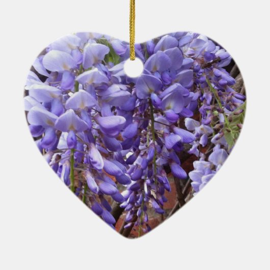 美しい藤の母の日を編集可能 セラミックオーナメント (裏面)