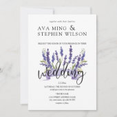 美しい藤結婚の木 招待状 (正面)