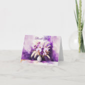 美しい蘭とバラスパンパスサンキュー カード (正面)