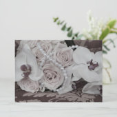 美しい蘭とバラ招待状 招待状 (スタンド正面)