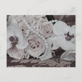 美しい蘭とバラ日付を保存 ポストカード