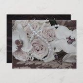 美しい蘭とバラ日付を保存 ポストカード (正面/裏面)