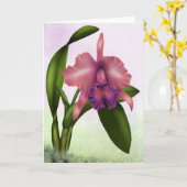 美しい蘭のグリーティングカード カード (黄色い花)