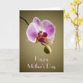 美しい蘭の母の日 カード (黄色い花)