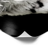 美しい虎のバラダブルエクスポージャー写真 ポスター (コーナー)