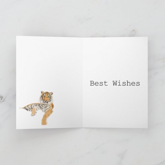 美しい虎 カード (内部)