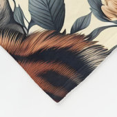 美しい虎 フリースブランケット (角)