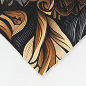 美しい虎 フリースブランケット (角)