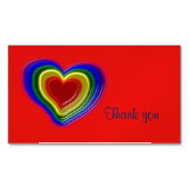 美しい虹のハート マグネット名刺 (正面)