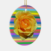 美しい虹のバラ セラミックオーナメント (右)