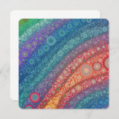 美しい虹の円フラットグリーティングカード (正面/裏面)