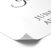 美しい虹の写真 ウェディングへようこそ ポスター (角)