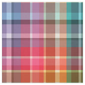 美しい虹の格子縞 ファブリック (見本)