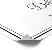 美しい虹の波カスタムウェディングウェルカム ポスター (角)