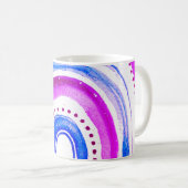 美しい虹の紫と青 コーヒーマグカップ (正面右)