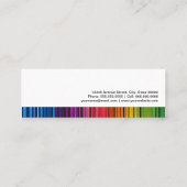 美しい虹の色コンテンポラリー- カラフル スキニー名刺 (裏面)