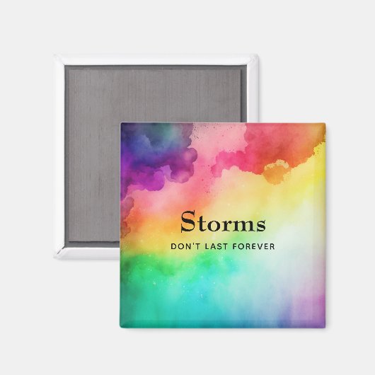 美しい虹の色感動的 マグネット (正面/裏面)