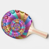 美しい虹の色抽象芸術フラクタルモノグラム 卓球ラケット (横)