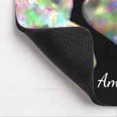 美しい虹の馬およびハート マウスパッド (コーナー)