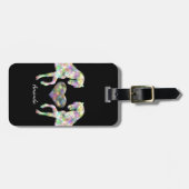 美しい虹の馬およびハート ラゲッジタグ (正面横)