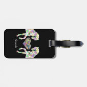 美しい虹の馬およびハート ラゲッジタグ (裏面横)