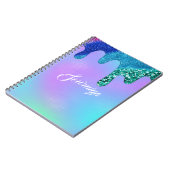 美しい虹パーソナライズされた色 ノートブック (左側)