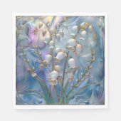 美しい虹色のユリオブバレーエンボスグラス スタンダードランチョンナプキン (正面)