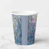 美しい虹色のユリオブバレーエンボスグラス 紙コップ (右)