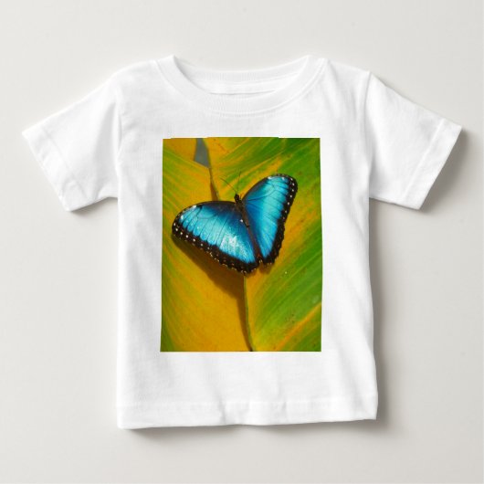 美しい虹色の蝶 ベビーTシャツ (正面)