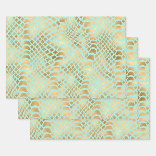美しい蛇の皮 ラッピングペーパーシート (セット)