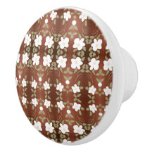 美しい蜂蜜の茶色の花のキャビネットプル