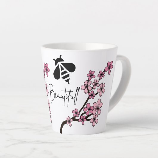 美しい蜂 カフェラテマグ (右アングル)