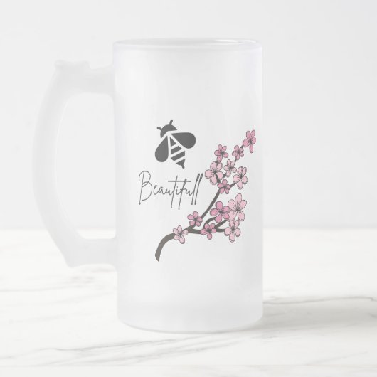 美しい蜂 フロストグラスビールジョッキ (左)