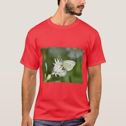 美しい蝶々 - 自然のエレガンスTシャツ Tシャツ (正面)