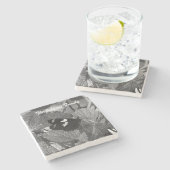 美しい蝶あなたの家族をパーソナライズ ストーンコースター (横)