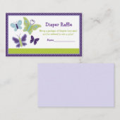 美しい蝶おむつラッフルチケット エンクロージャーカード (正面/裏面)